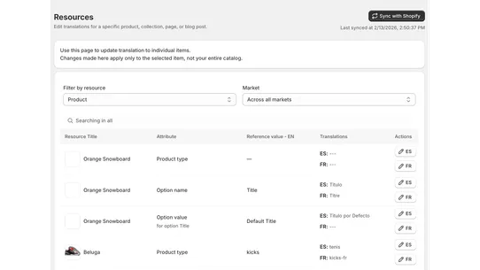 Translation Manager screenshot