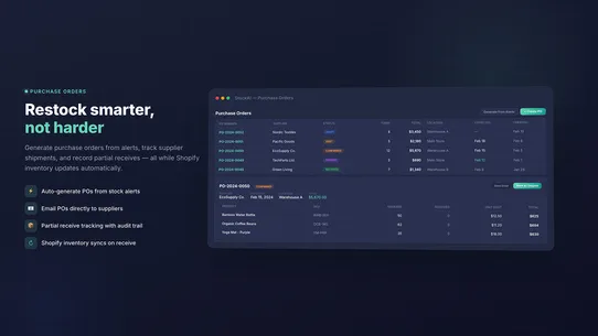 StockAI: Purchase Order screenshot
