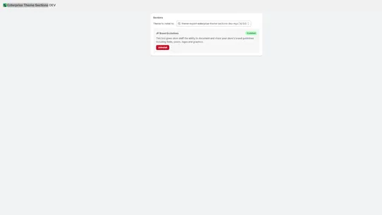 Enterprise Theme Sections screenshot