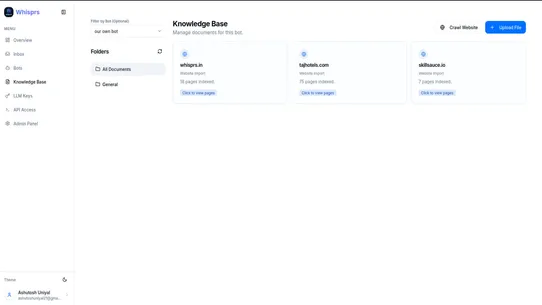 Whisprs–AI Chatbot &amp; Workflows screenshot