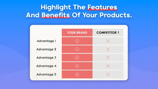 Us Vs Them ‑ Comparison Tables screenshot