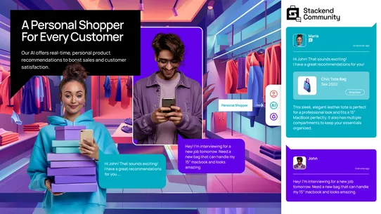 Stackend: Community &amp; AI‑Clerk screenshot