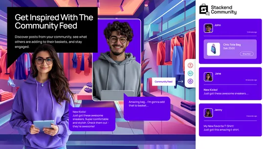 Stackend: Community &amp; AI‑Clerk screenshot