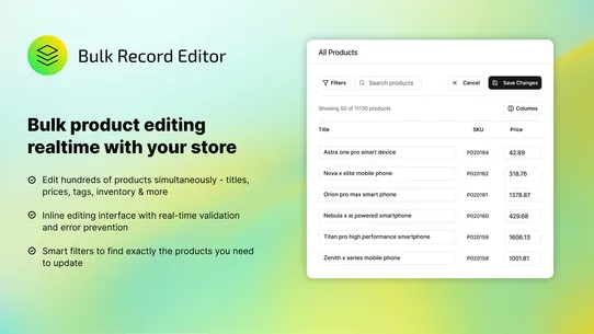 Northstar: Bulk Product Editor screenshot