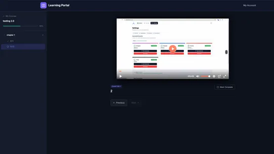 Chapters LMS screenshot