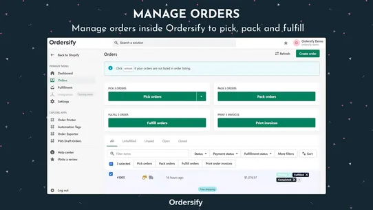 Ordersify Pick, Pack &amp; Fulfill screenshot