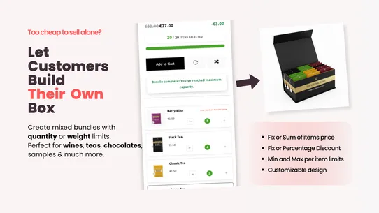 MixBundle Quantity and Weight screenshot