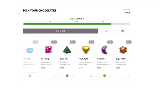 MixBundle Quantity and Weight screenshot