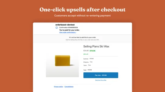Orderboost screenshot