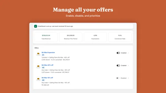 Orderboost screenshot