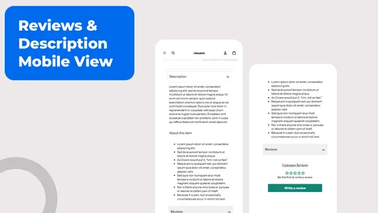 Tabs Description &amp; Reviews screenshot