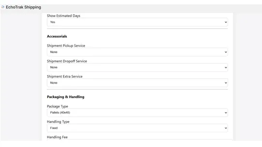 EchoTrak Shipping Integration screenshot