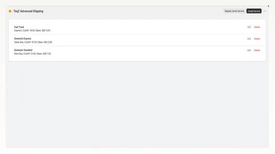 TeqZ Advanced Shipping Pro screenshot