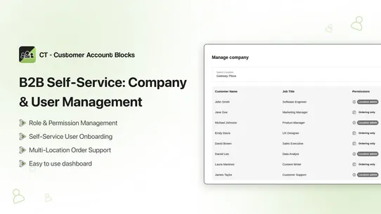 B2B: Account Management Portal screenshot