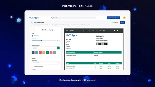 HKT: Order Printer PDF Invoice screenshot