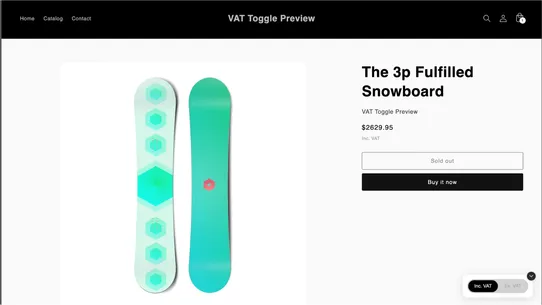PriceSwitch B2B VAT Toggle screenshot