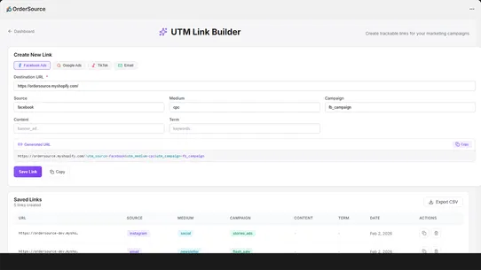 OrderSource screenshot