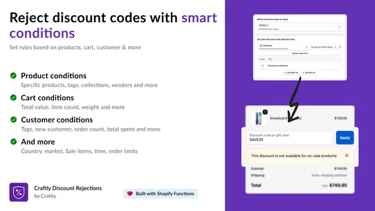 Guard: Block &amp; Limit Discounts screenshot