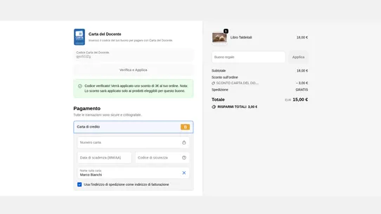 Carta del Docente screenshot
