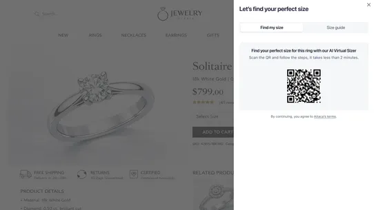 Aitaca Digital Ring Sizing screenshot