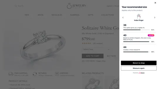 Aitaca Digital Ring Sizing screenshot