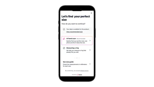 Aitaca Digital Ring Sizing screenshot