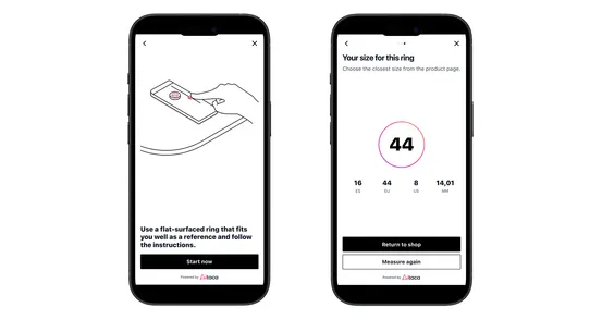 Aitaca Digital Ring Sizing screenshot