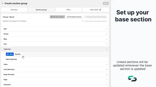 Section Link screenshot