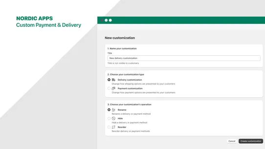 Nordic: Payment &amp; Delivery screenshot