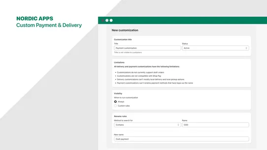 Nordic: Payment &amp; Delivery screenshot