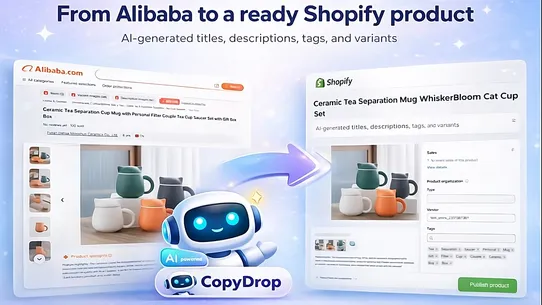 CopyDrop AI Product Import screenshot
