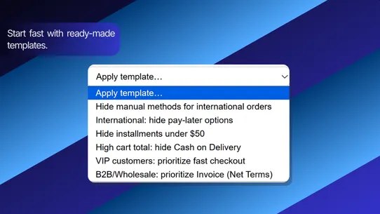 FP1 – Hide Payment Methods screenshot