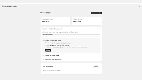 Startstorez Upsell Cross Sell screenshot