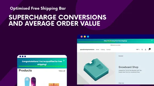 Optimised Free Shipping Bar screenshot