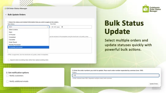 CB Order Status Manager screenshot