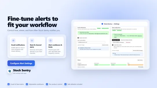 Stock Sentry: Low Stock Alerts screenshot