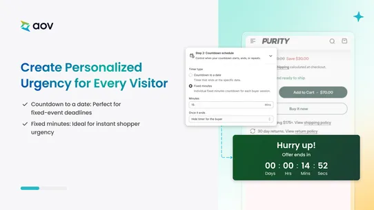 AOV.ai Countdown Timer Bar screenshot