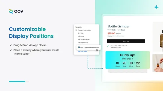 AOV.ai Countdown Timer Bar screenshot