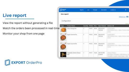 EXPORT OrderPro: Order reports screenshot