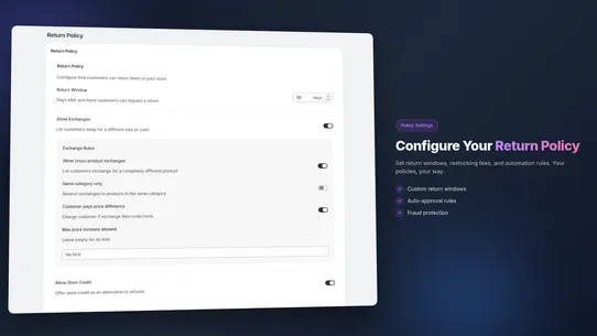 Forthroute Returns Portal screenshot