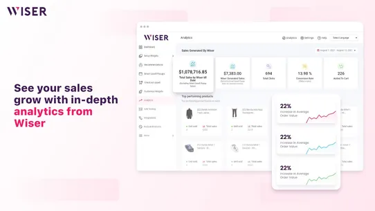 Wiser ‑Product Recommendations screenshot