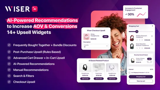 Wiser ‑ AI Upsell &amp; Cross Sell screenshot