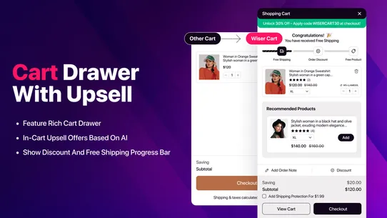 Wiser ‑ AI Upsell &amp; Cross Sell screenshot