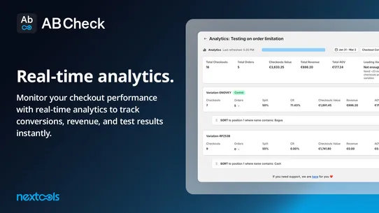 AB Check: Payment A/B tests screenshot