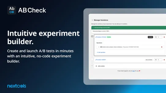 AB Check: Payment A/B tests screenshot