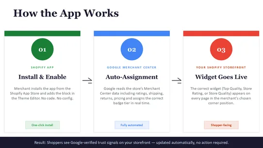 Google Merchant Store Widget screenshot