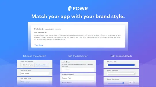 POWR: Customer Comments screenshot