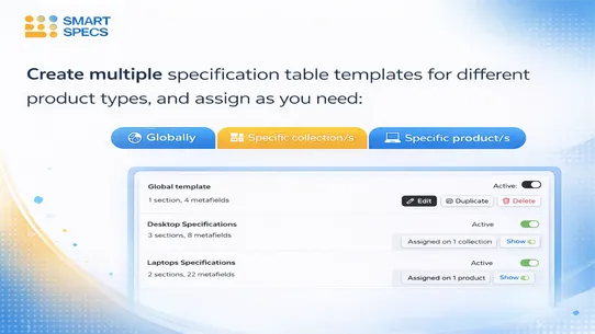 Smart specs screenshot