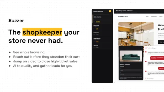 Buzzer ‑ AI Live Chat screenshot