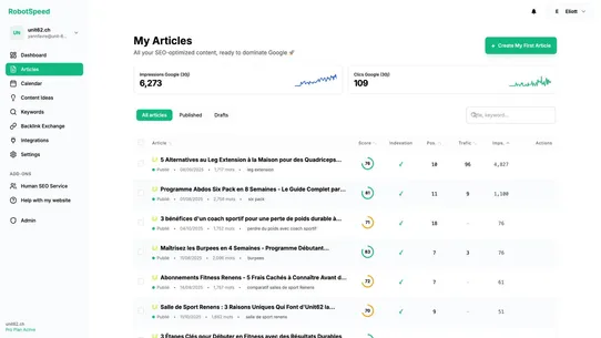Robot‑Speed ‑ SEO AI agent screenshot